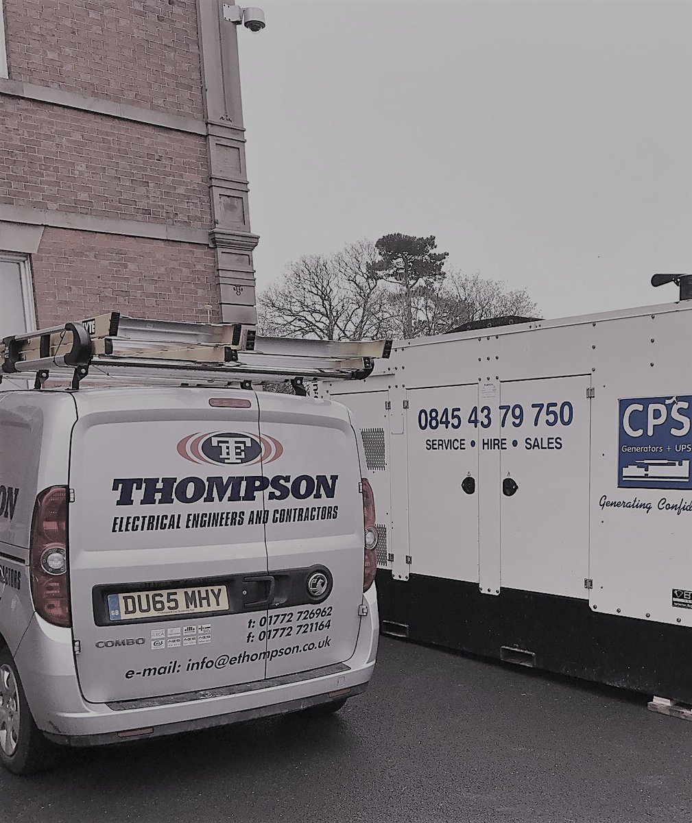 emergency generator install today for @uclan at the Westleigh Conference Centre