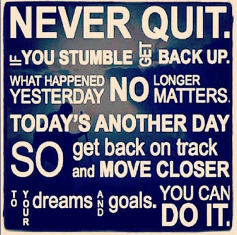 recycle_urself's tweet photo. Never quit.
If you stumble get back up
What happened yesterday no longer matters
Today's another day
So get back on track and move closer to you dreams & goals
You can do it
#mentalhealth #cycling
#itsallrelatable https://t.co/bzP365U1Oi