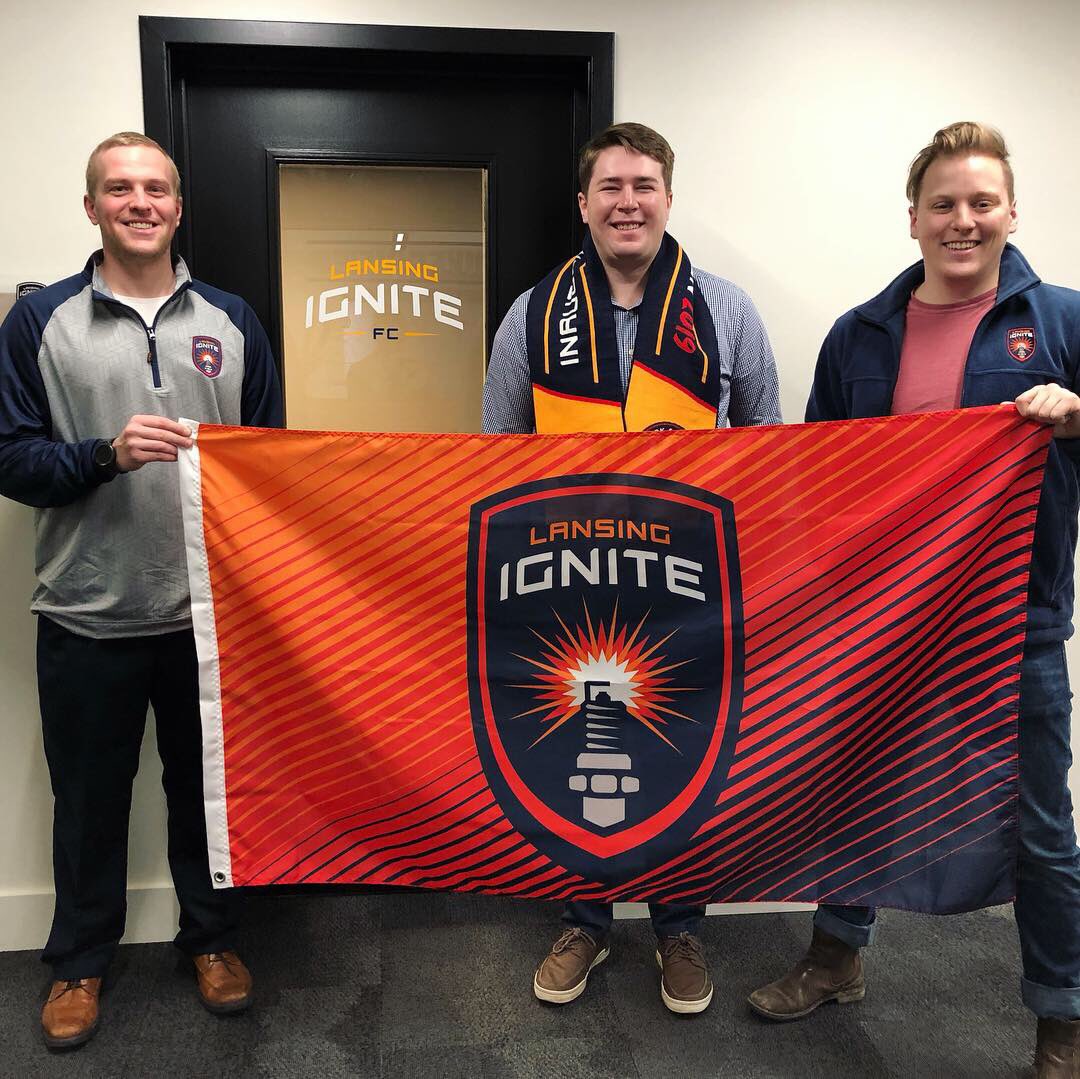 GillespieGrp's tweet image. Less than 1 month until @lansingignite’s inaugural season begins! Behind the scenes, the Lansing Ignite office is hard at work in their “home away from home” at the Stadium District. We’re thrilled they’re all moved in, with their signage up! #LansingIgnite #ProudToBeLansing