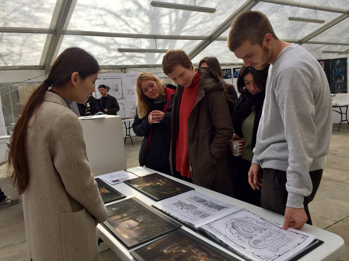 NFTSFilmTV's tweet photo. Thanks to all the industry guests who have stopped by to see the NFTS #ProductionDesign MA grad showcase at #LeavesdenStudios today - looking forward to day 2 and 3 @PinewoodStudios and #sheppertonstudios! #nftsgradshow sponsored by @NetflixUK https://t.co/Qy65dSZWMb
