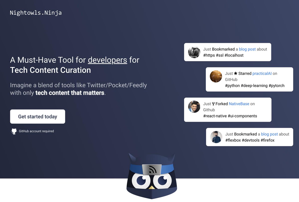 nightowlsninja's tweet photo. 🚀🛠️ You are a developer? 

Easily bookmark and share your tech content curation on https://t.co/leMS9afufc

https://t.co/zxPcKHy5Pb https://t.co/db3rNhOgmH