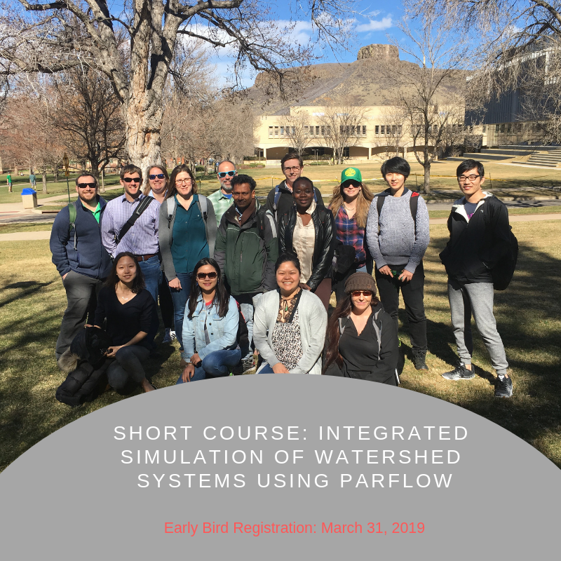 CUAHSI's tweet photo. March 31 is the deadline to apply for the Short Course: Integrated Simulation of Watershed Systems Using ParFlow! Travel grants are available on a first come, first served basis More information: https://t.co/1ST1gIVzZH 
#ParFlow #hydrology #fortheloveofscience https://t.co/iuKBlHjcHx