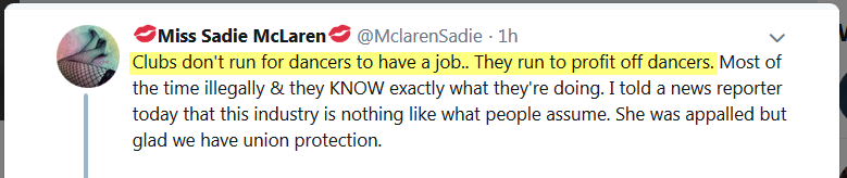 NatlInjuryhelp's tweet photo. Hey Strip Club Dancers, don't take my word for it, take HER word for it. Get paid correctly. #strippers #stripperlaborrights #stripperunion #FLSA #dancers #AdultWork #EDG #AB5 #knowyourvalue
Get the facts here: https://t.co/GS8uDaZ1HC https://t.co/2KTEEpxSWq
