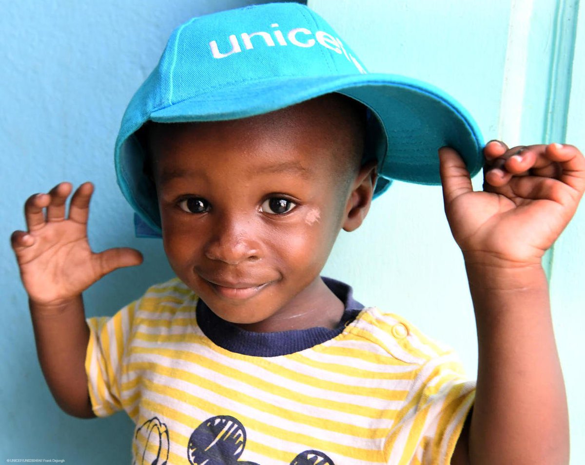 UNICEF's tweet photo. We hope you have as much fun today as this little one in Cote D’Ivoire. #InternationalDayOfHappiness https://t.co/yaYasCKNkQ