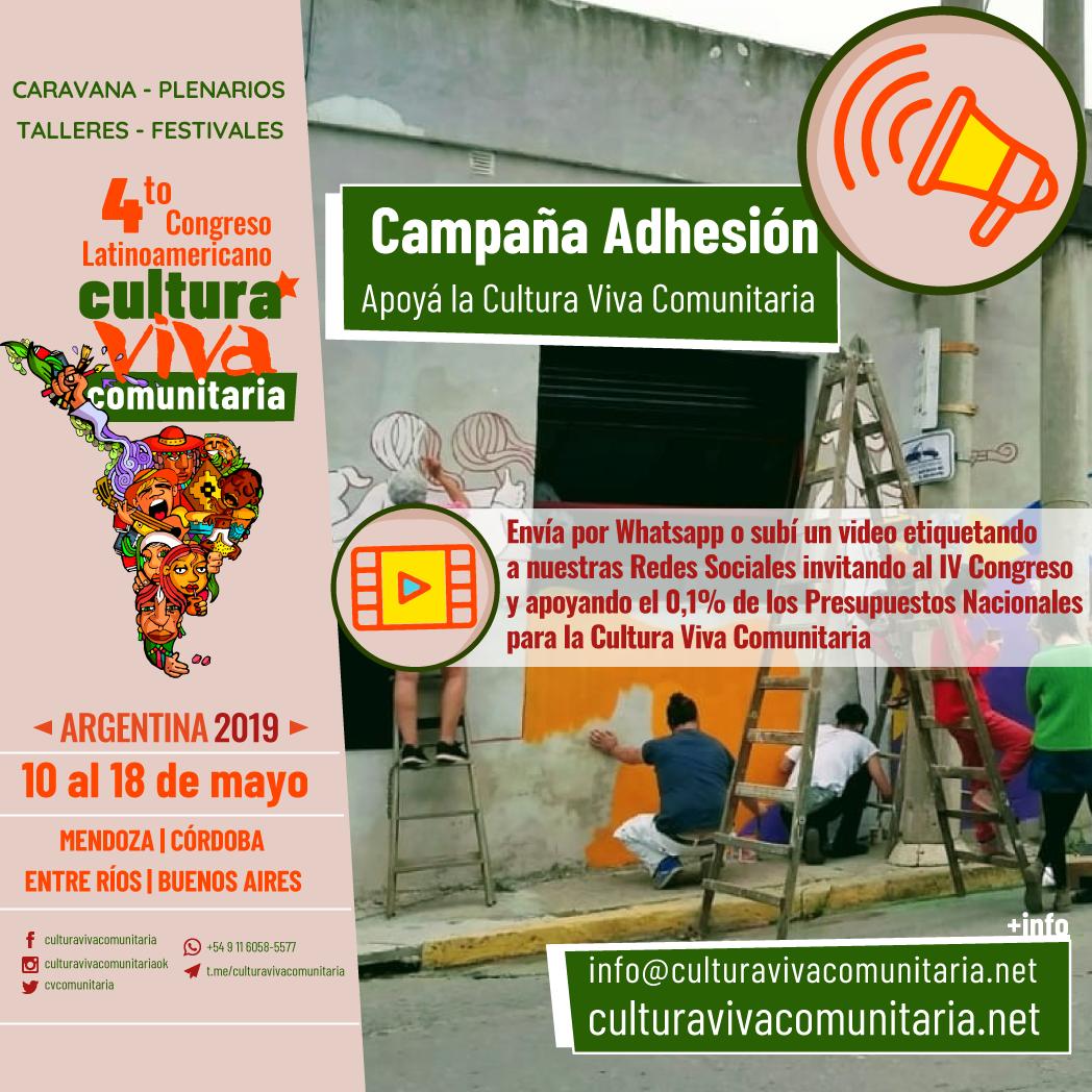 cvcomunitaria's tweet photo. ➡️🔊
CAMPAÑA DE ADHESIÓN
🖐“Yo apoyo a la Cultura Viva Comunitaria” 👋
IV #CongresoCVC #Argentina2019 #TerritoriosParaElBuenVivir https://t.co/4jyW7HfcX0