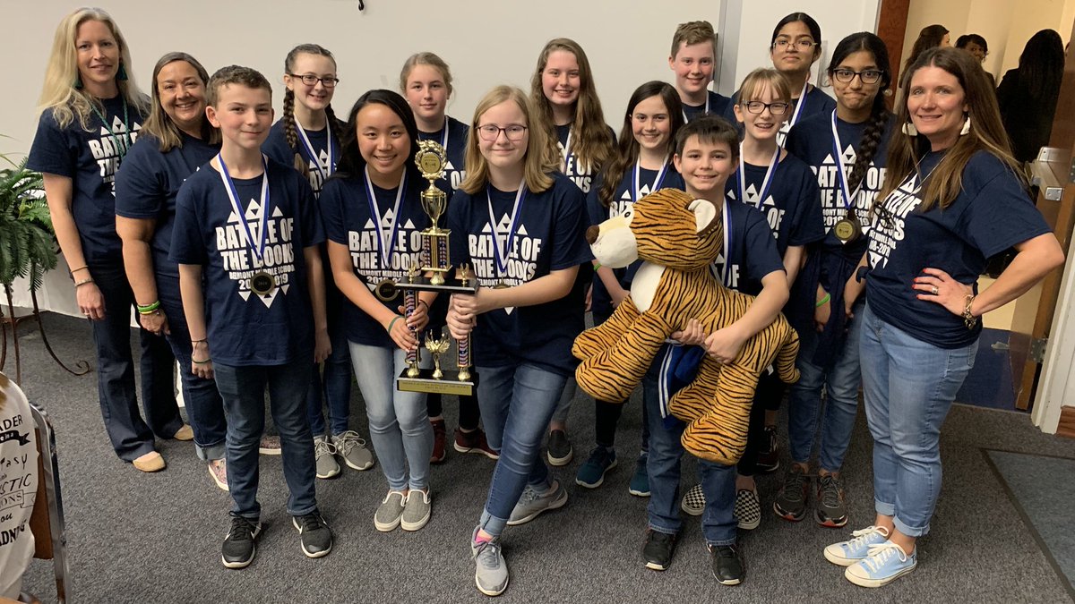 GastonSchools's tweet photo. Congratulations to all of our Middle School Battle of the Books teams that competed last week. The winners of the annual competition were: Belmont Middle, First Place; Cramerton Middle, Second Place and John Chavis Middle, Third Place. https://t.co/otGi9ATG1S