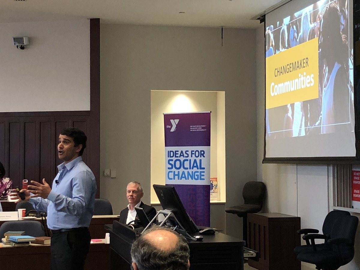 Vipin Thekk, Founder of Changemaker Communities with Ashoka... stimulating our thinking on leading from the future and creating generations of changemakers. #2019YSymposium
