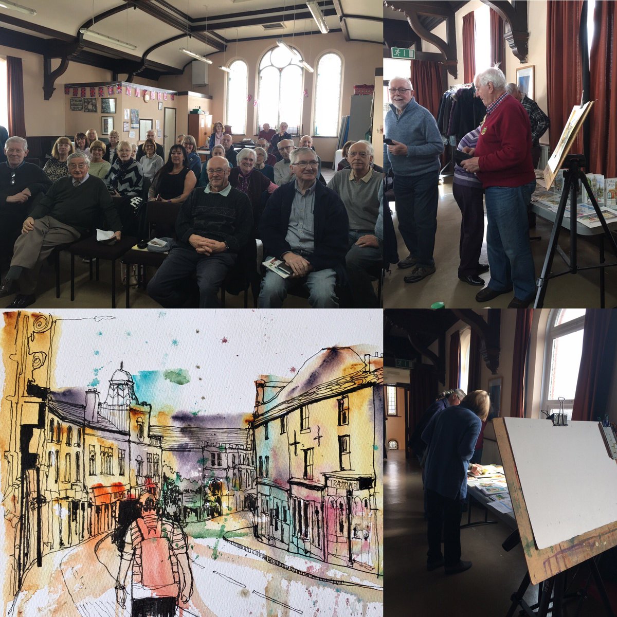LizAckerleyArt's tweet photo. Enjoyed demonstrating some sketching approaches to an art group this morning. #colourfirst https://t.co/1bYR4hezkh