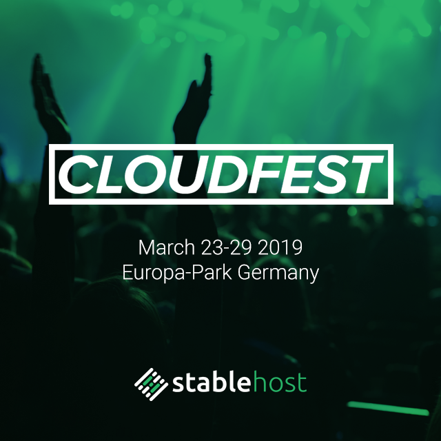 stablehost's tweet photo. Meet us at @cloudfest March 23-29 2019 - Europa-Park Germany 🎉 #cloudfest #cloudfest19 #stablehost #webhosting #cloud https://t.co/26vvGDOUH2