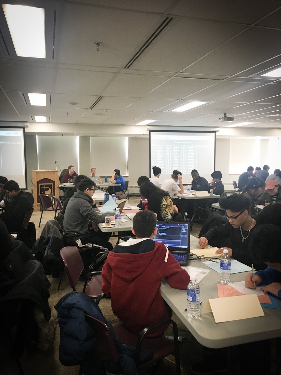 DPTechTeam's tweet photo. Students competing btwn #DPCDSBSchools at the ECOO contest @sjaictshsm @STA_Brampton  @CardinalAmbro @OLMCY @CardinalLegerSS @GoetzGators  @HNMCSS @IonaCatholic @loyolacss @zagaleaders  @StAugSS @EdCampionCSS @StJosephCSSMiss @StMarcellinusSS @stmikesbolton https://t.co/HTQB6d0CbE