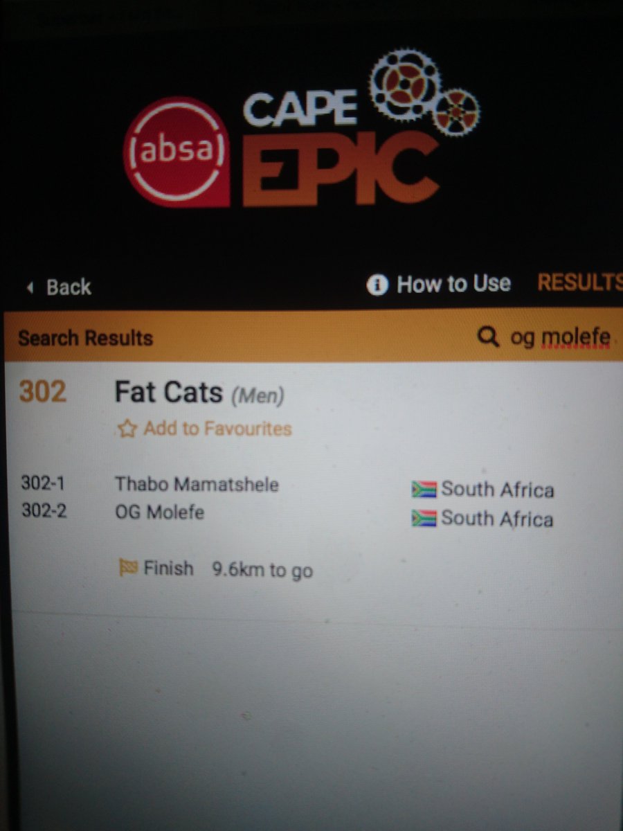only 1hour before cut-off at the @capeepic and <a href="/OG_Molefe/">OG Molefe</a> is still hanging in there and pushing hard with less than 10km to go! Incredible guts being shown - keep going OG, we are behind you! @trekbikesza #journeytotheepic #nogutsnoglory