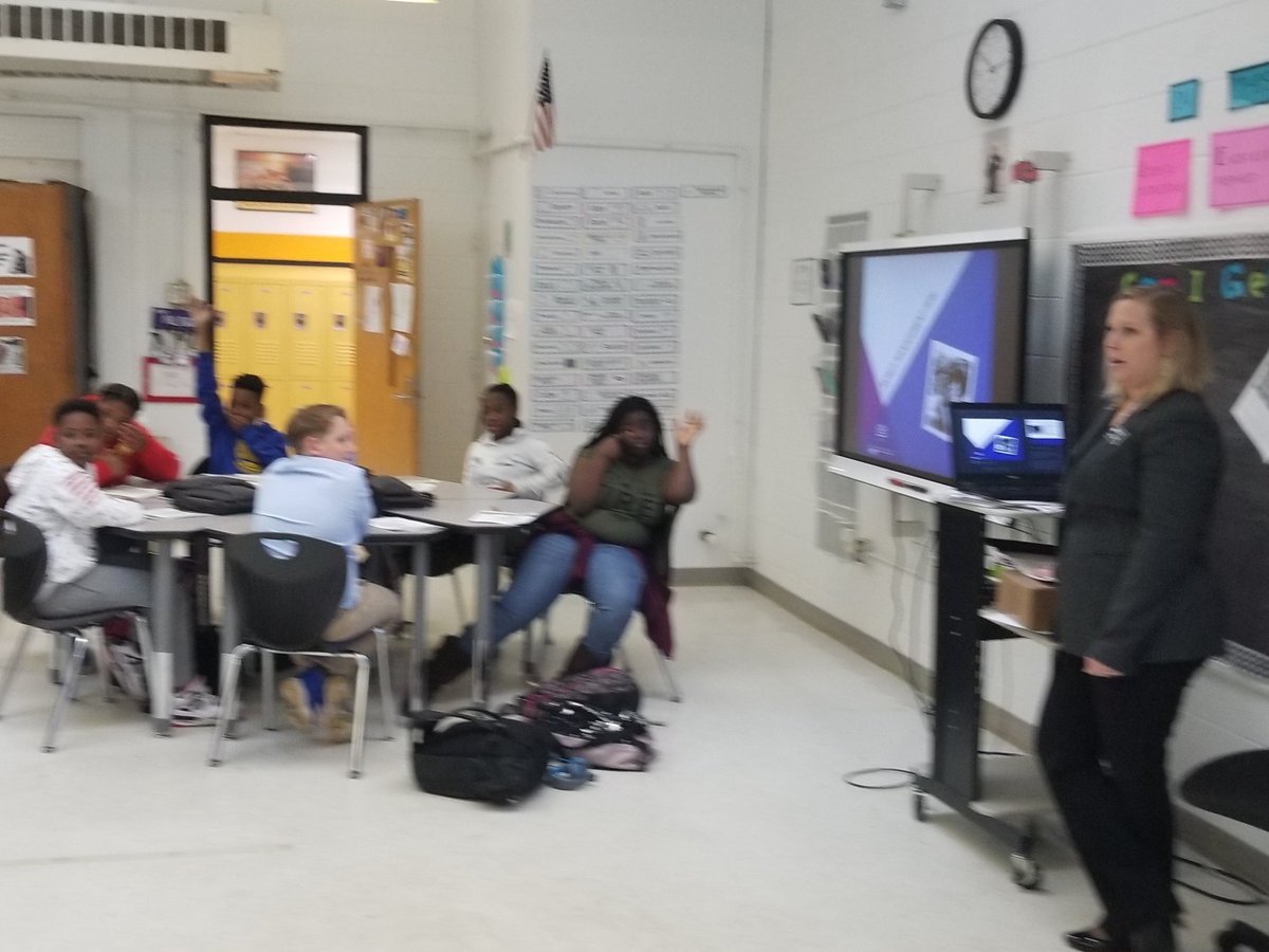 MrsLori_Math's tweet photo. 6th graders enjoyed presentation from NCSECU.  They saw how their work with integers applies in the real-world. @Steve_Basnight @DaleColeNCPOY @alanhagen https://t.co/gIJfJhcsgX