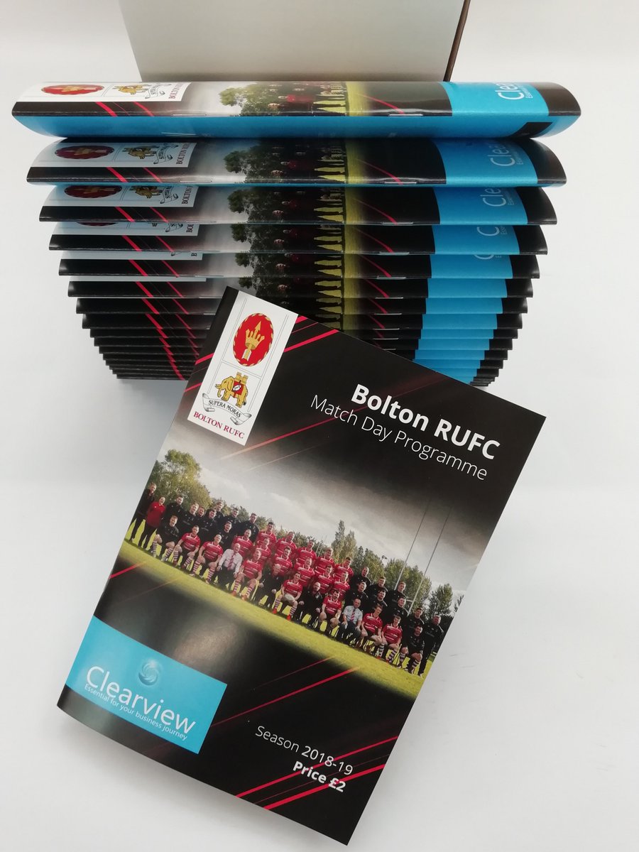 We're pleased to have completed an order of the most recent match day programmes for @BoltonRUFC.
 
Good luck with the rest of the season guys!

Order yours: the-print-room.co.uk/collections/le… #ThePrintRoom #Bolton #foldedleafletprinting #leafletprinting #localprintservice #BoltonRUFC