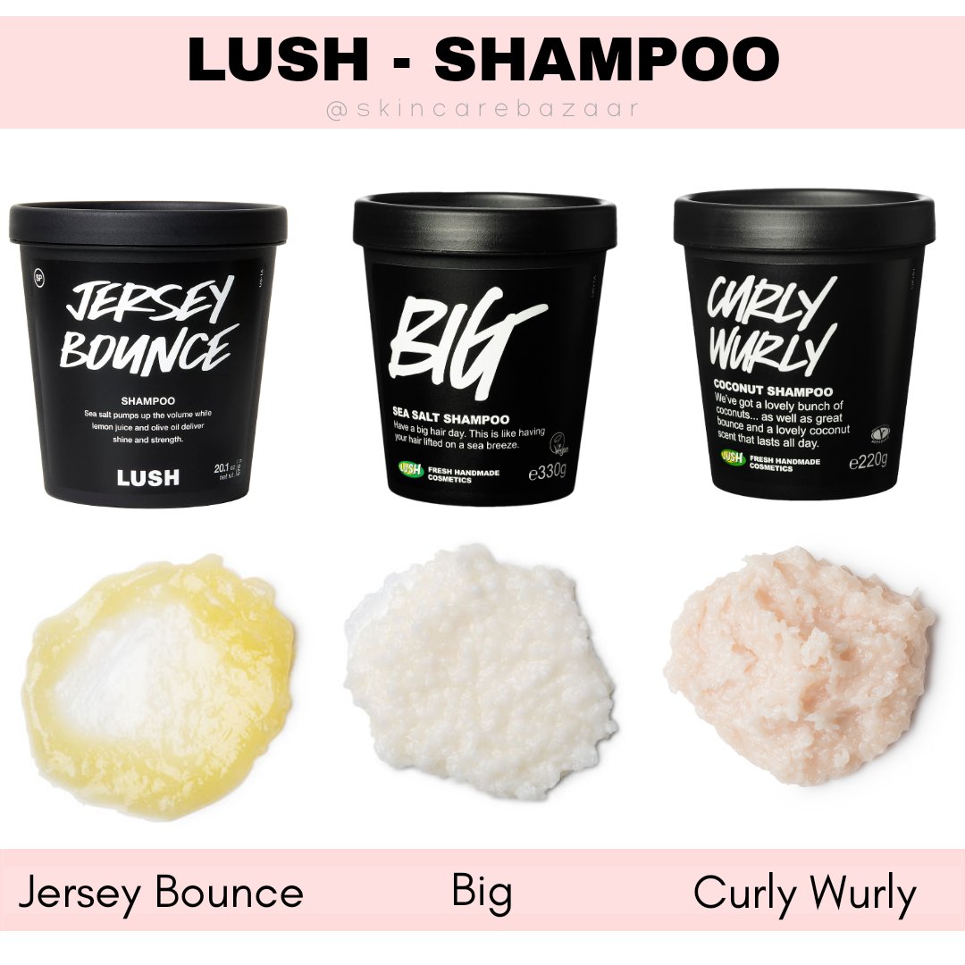 Skincare Bazaar | Dermova on Twitter: "LUSH (Shampoo) 💯 Pre-order 💯 Authentic from UK ✈️ ETA : 4 weeks Jersey Bounce (300g) - Big (130g/330g) - RM70 / RM110 Curly