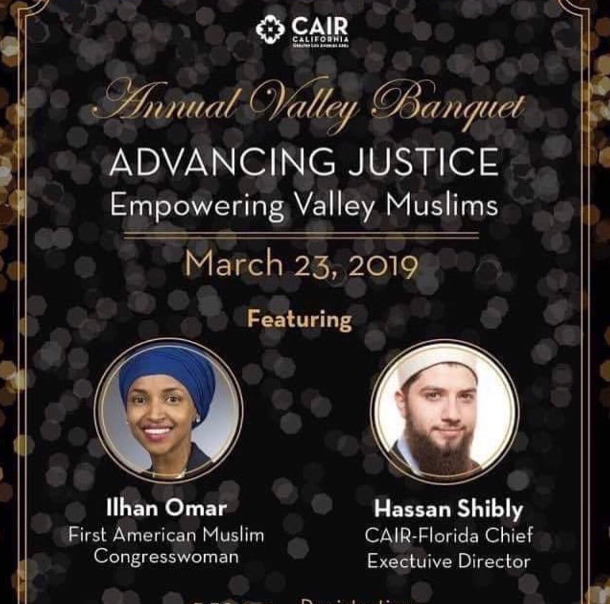 Ilhan Omar, Rashida Tlaib, other anti-Semite Democrats fundraise with Hamas tied CAIR in California today!