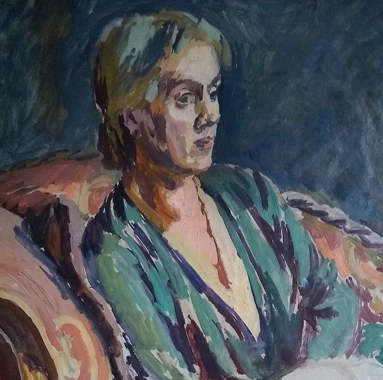 Two paintings of my beautiful grandmother Vanessa by men who loved her. The first is by Roger Fry and the second by Duncan Grant. #vanessabell #duncangrant #rogerfry #bloomsbury #bloomsburygroup #InColour