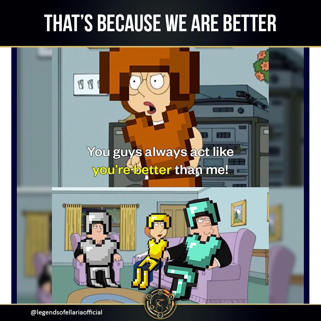 Stewie should be wearing the diamond armor, if you ask me.