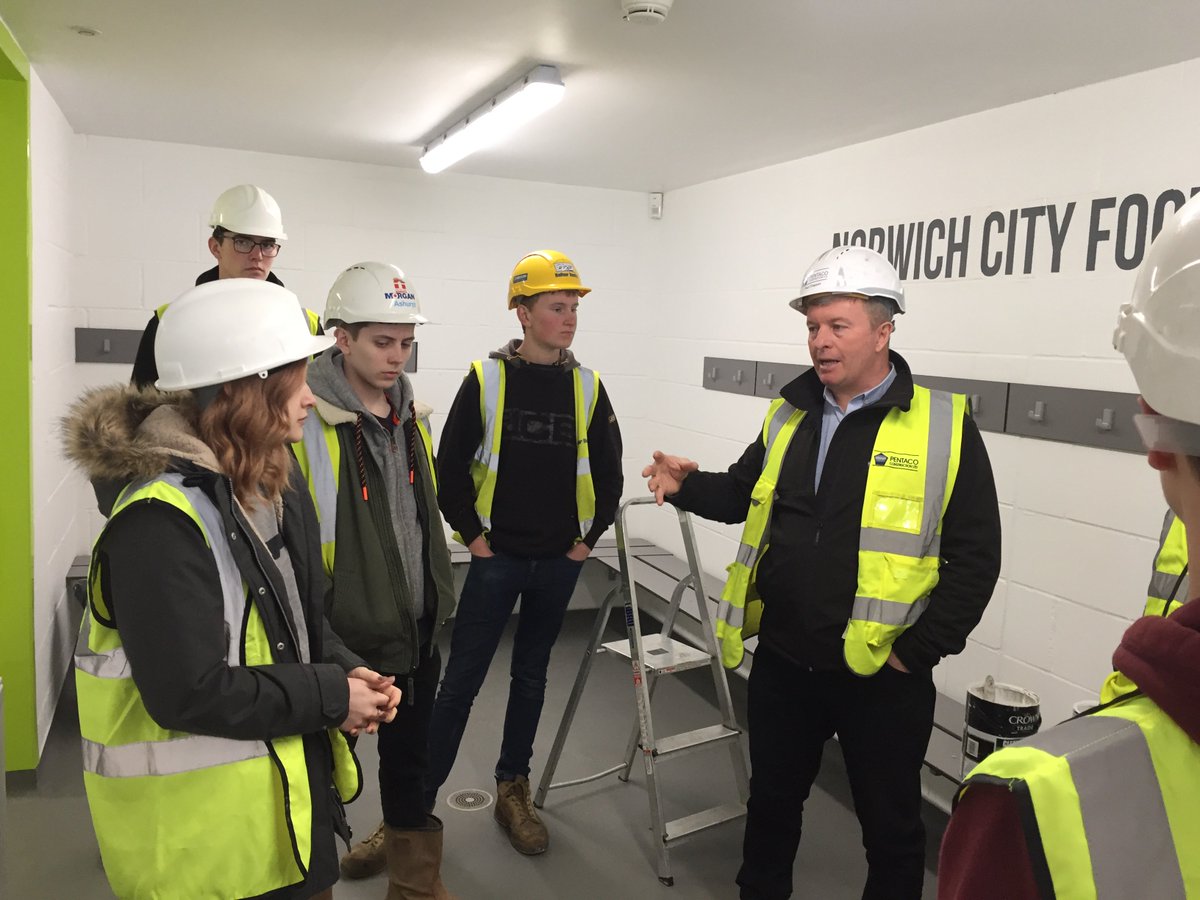 CCNConstruction's tweet image. Level 3 Construction and the Built Environment Students visiting Norwich City Football training ground Redevelopment with @Pentaconorwich Construction. Thank you to @Pentaconorwich  for the opportunity to visit your site @norwichcollege #sitevisit #construction @NorwichCityFC