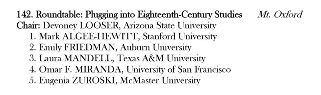 Dr. Emily Friedman (@friede) on Twitter photo #ASECSat50 #142 — Saturday 8 AM: big projects! Little projects! <a href="/devoneylooser/">Devoney Looser</a> ! <a href="/Mark_A_H/">Mark Algee-Hewitt</a> ! @mandellc ! <a href="/OmarFMiranda/">Omar F. Miranda</a> ! <a href="/zugenia/">祖思薪🔥🐍 Eugenia Zuroski</a> ! Meta Twitter! And me, very clearly the Least Chill Person on this panel! #ASECSat50 #142 — Saturday 8 AM: big projects! Little projects! <a href="/devoneylooser/">Devoney Looser</a> ! <a href="/Mark_A_H/">Mark Algee-Hewitt</a> ! @mandellc ! <a href="/OmarFMiranda/">Omar F. Miranda</a> ! <a href="/zugenia/">祖思薪🔥🐍 Eugenia Zuroski</a> ! Meta Twitter! And me, very clearly the Least Chill Person on this panel!