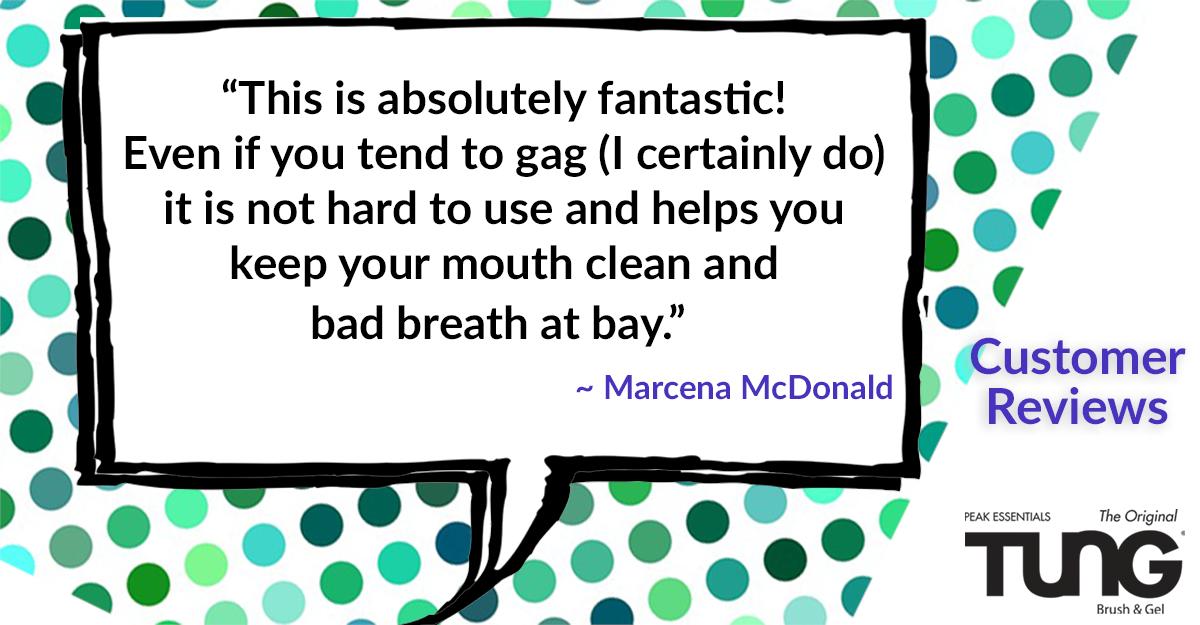 TUNGbrush's tweet photo. We love it when our customers share positive feedback! #WednesdayReviews #TUNGBrush #BadBreath #Kisses #FreshBreath #Diabetes #10second #BeYourAdventure #10SecondDifference #Review #BYA https://t.co/NkdoYiUgav