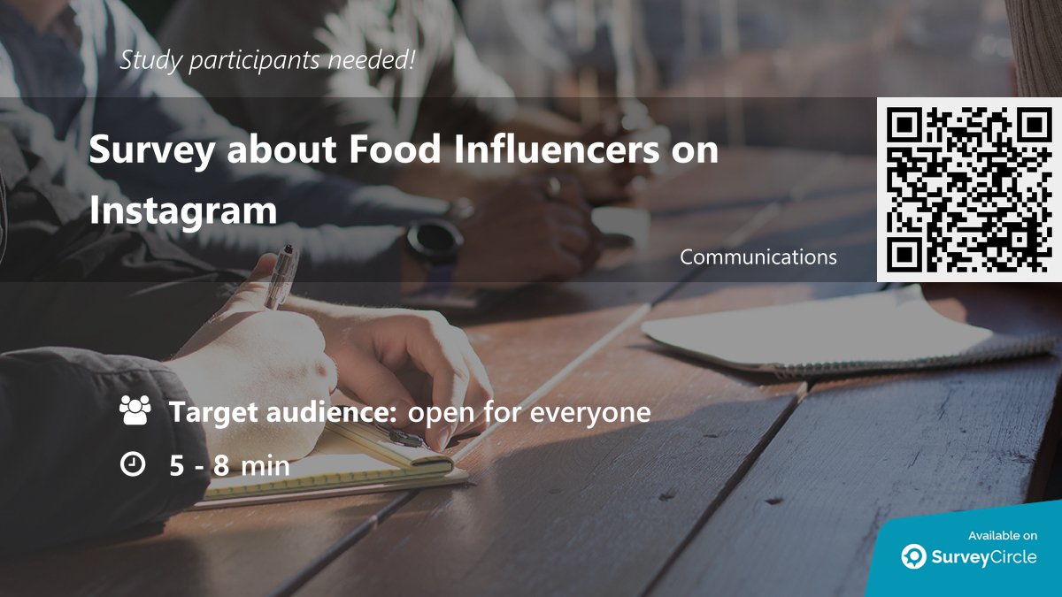 daily_research's tweet photo. Participants needed for online survey!

Topic: "Survey about Food Influencers on Instagram" https://t.co/MjuS7wg9Bt via @SurveyCircle 

#Marketing #SocialMedia #Influencers #Food #FoodInfluencers #Instagram #Survey https://t.co/YjxT4hiSrn