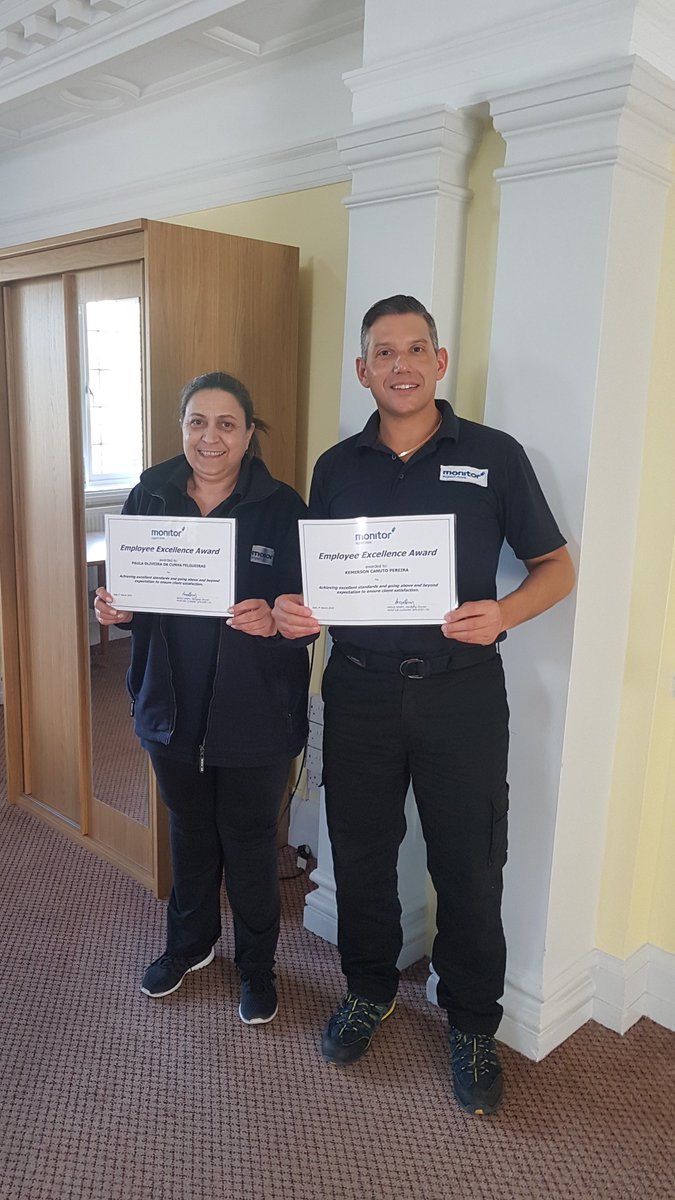 MonitorClean's tweet image. Pleased to present two Employee Excellence Awards to Kemerson and Paula. Both Awards unanimously approved by Senior Management in recognition of outstanding service at various Accent Housing sites in Surrey.
Accent staff recommended that the awards be given. @AccentHousing