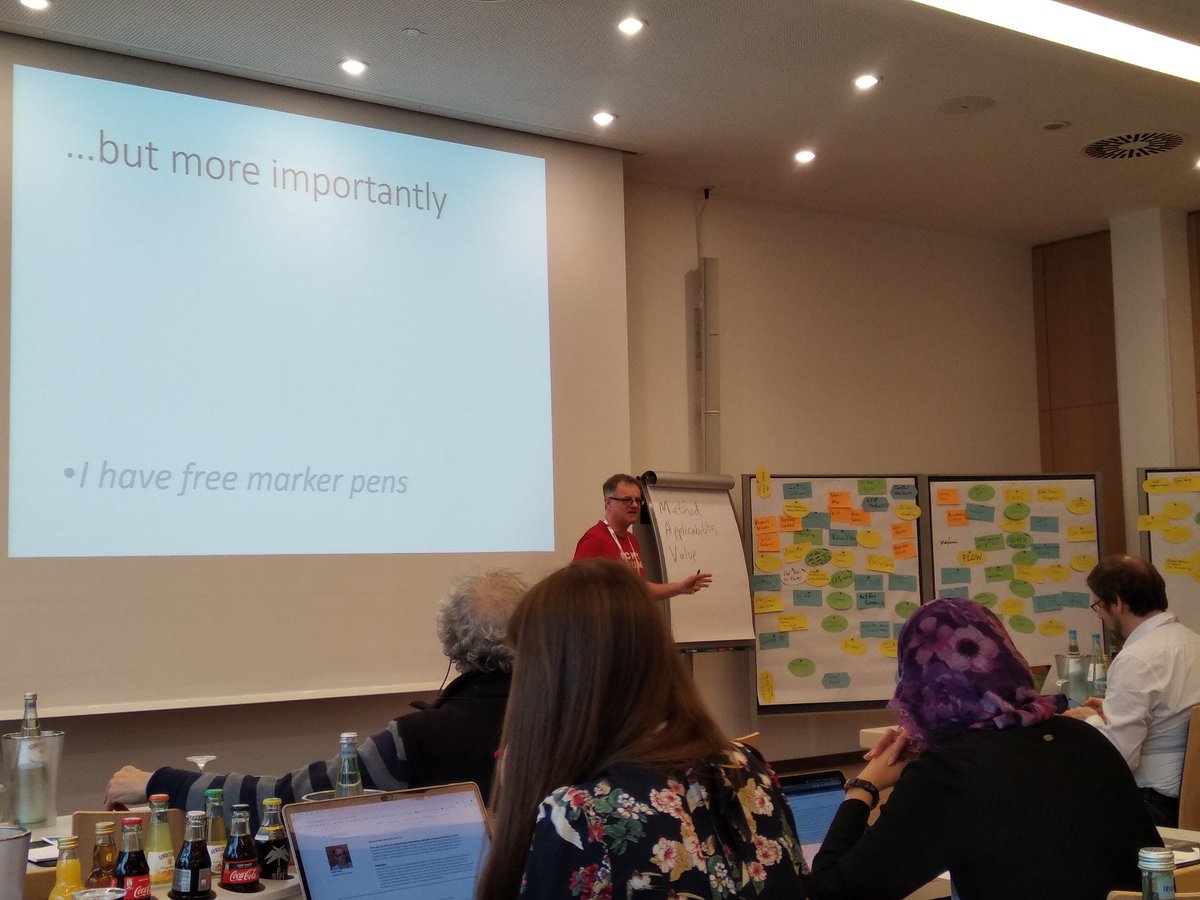alessferra's tweet photo. Alistair Mavin has free pens and asked @WC_REFSQ attendee to #crowsource the spectrum of #reqeng techniques https://t.co/NhoDzqIphv