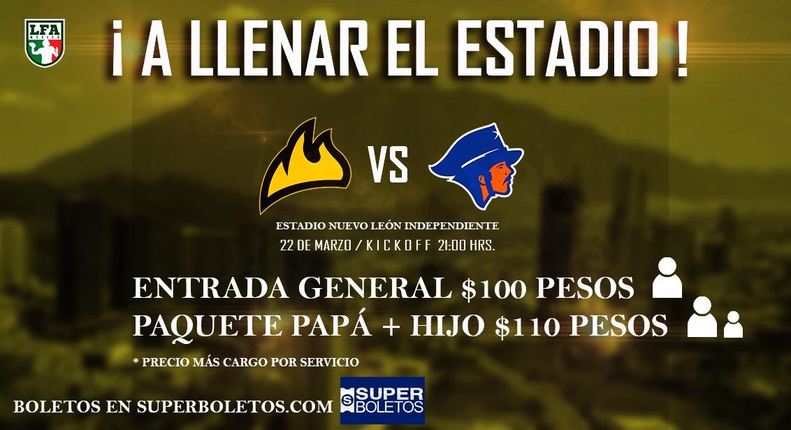 AsiEsMonterrey's tweet photo. Raza!!! Esta 22 de Marzo es el partido de @fundidores Vs @Artilleros_LFA
Estadio @nuevoleon unido
#KickOFF 21:00h
Apoyemos éste proyecto de la @LFAmex
Boletos por @SuperboletosMx
#KeepFigthing https://t.co/kLo5PRxPCa