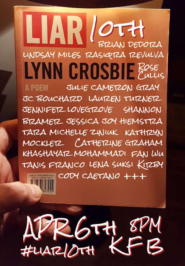 AnansiPoetry's tweet photo. Join Anansi author and poet @TheForce777 and many other talented poets as they celebrate the 10th anniversary of Lynn's book #Liar on April 6 at @knifeforkbook. Hope to see you there!  https://t.co/9pKUGmi8Wm https://t.co/eboTYQ4Xvl