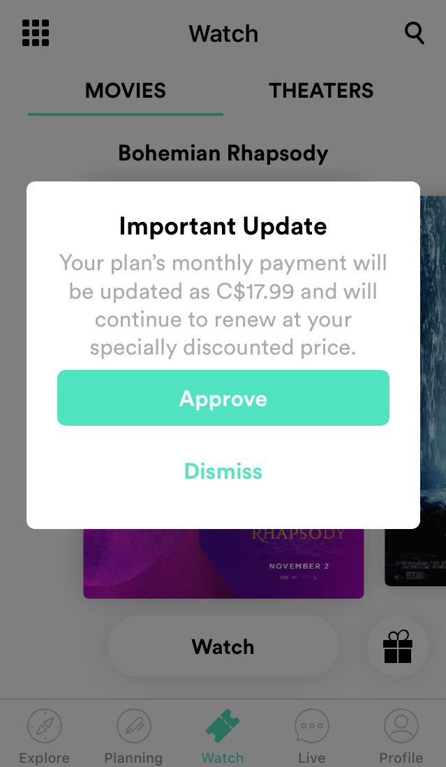js_chica's tweet photo. @SinemiaSupport   @SinemiaApp the app was not working so many times this month that I couldn’t use my 2 tickets. THEN you increase the subscription price?! You didn’t even give me the movies I paid.  This is ridiculous! Your service is a scam! Please refund my subscription fee. https://t.co/ZWoRDid9E0