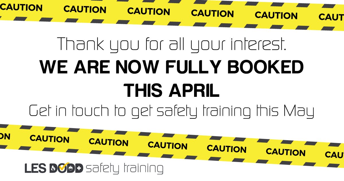 DoddSafety's tweet image. To book your @DoddSafety training course for May onwards
Call: 07925 911 710 
Email: lesdodd@lesdoddsafetytraining.com