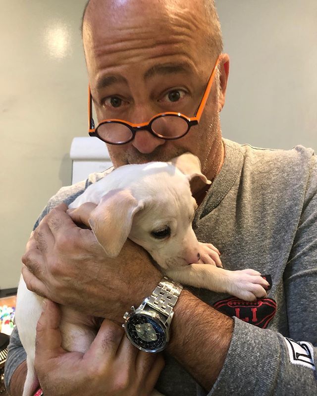 andrewzimmern's tweet image. Hanging with Pupita, my newest friend from @cocosheartdogrescue! Tons of sweet little puppies and dogs just like her are waiting for people to take them in and make them part of the family. Visit cocosheartdogrescue.org to learn more. #cocosheartdogrescu… bit.ly/2WbUWdg