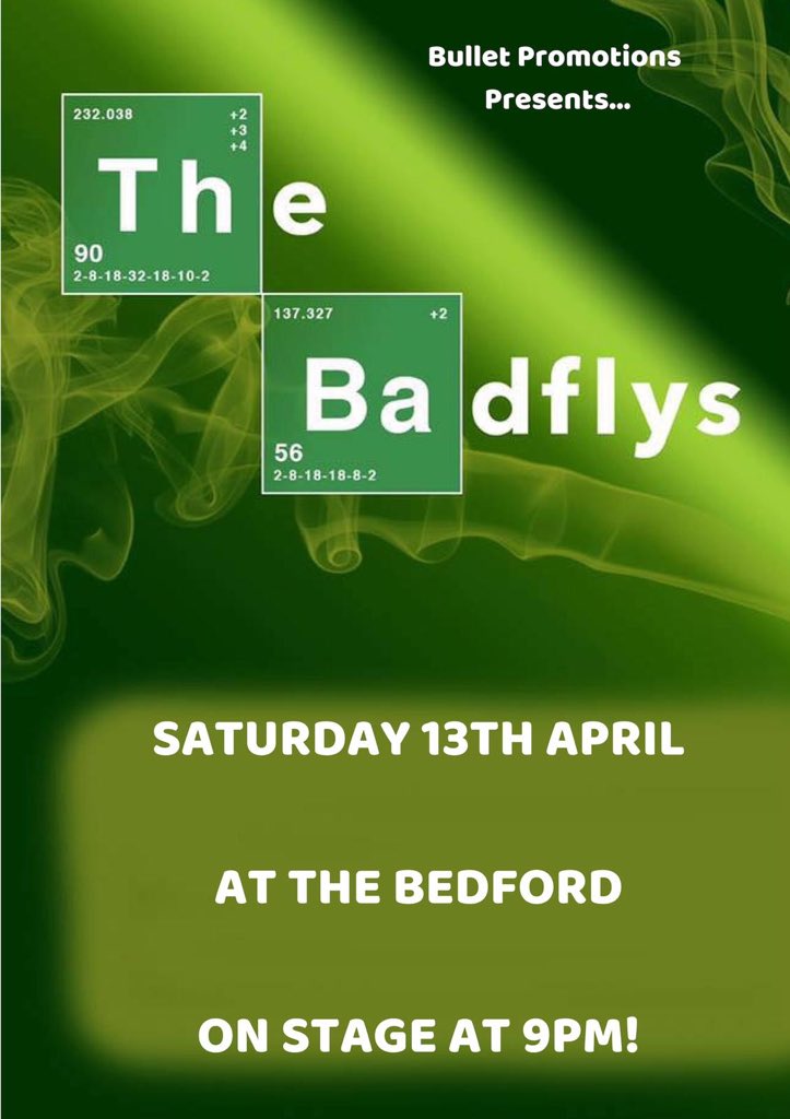 Our next gig is back at The home of #LiveMusic in #TunbridgeWells <a href="/TheBedfordTW/">The Bedford Pub</a> come along for a #Badass time.
We can be booked @:
bulletpromotions.org