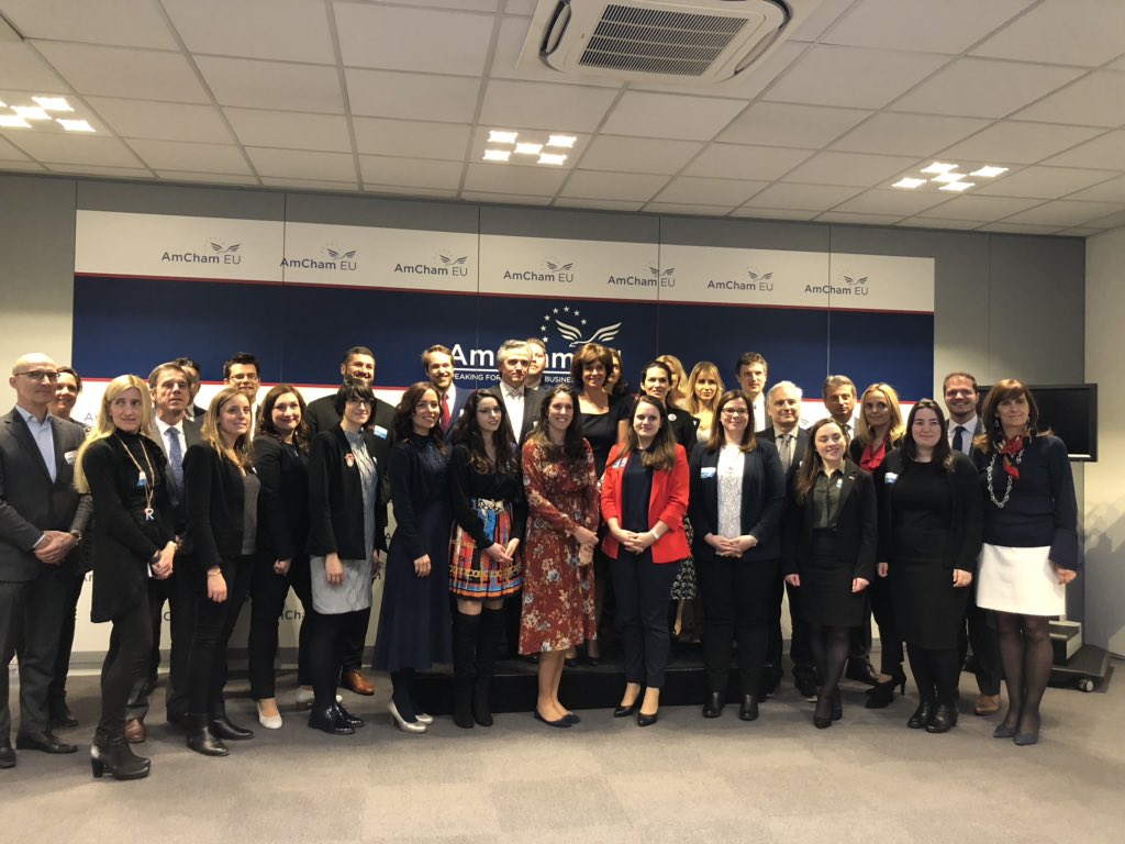 AmChamEU_SDA's tweet photo. First day.....welcome @amchamsineurope to Brussels for discussions on issues of common interest to our members....#digitaltax #Transatlantic #trade ....and more tomorrow. Inspiring to be together again. 22 countries represented! https://t.co/omjpx6ZWTz