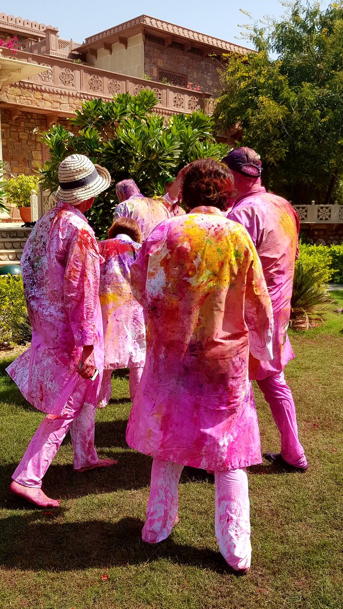 TriangleTravel's tweet photo. Happy Holi! This time last year #TriangleTrips celebrated Holi in #India - what fun we had throwing paint and dancing! #Travel #experience #adventure https://t.co/lQ2F6iQSUw