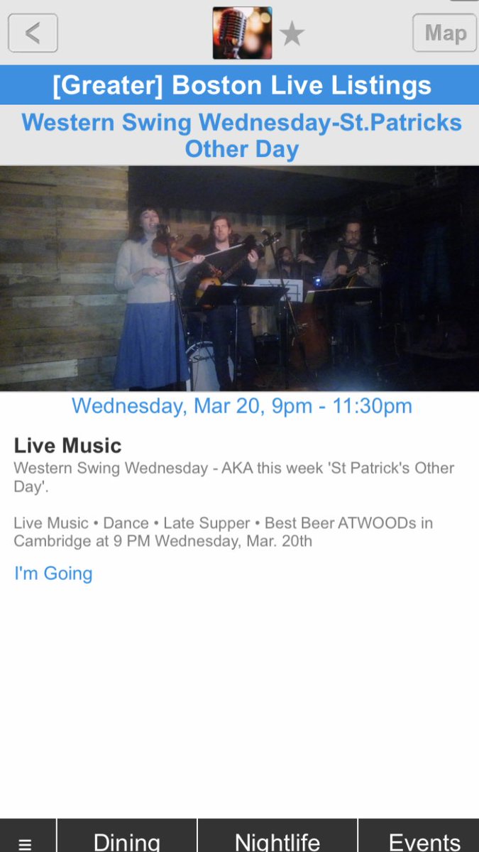 GoingOutRI's tweet photo. @AtwoodsTvrn #humpday #swingdance #boston #livemusic #cambridge ... #goingout #GoingOutApp https://t.co/Ph3x0lofKM