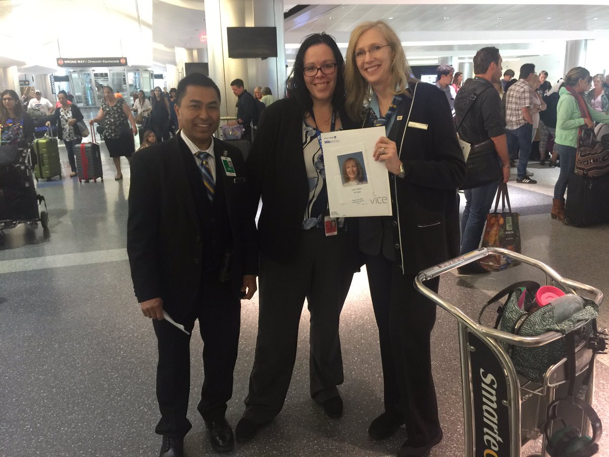 JudyArroyo57's tweet photo. Laura celebrating 40 years with United (yikes). #WeAreUnited #BeingUnited #IAHSTRONG https://t.co/CKGEl2lB8t