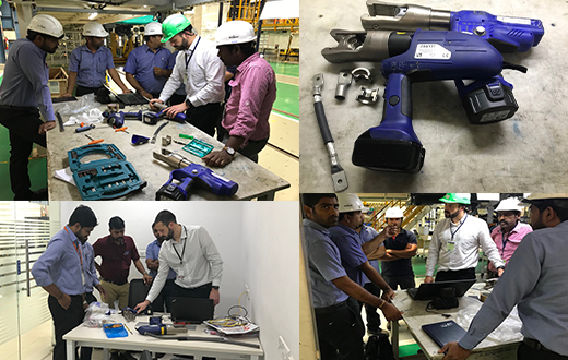 Mecatraction's tweet photo. @Mecatraction has been a leader in the #railway industry for #40years thanks to our #expertise &amp; #globalsupport. Check out pictures of the #workshop held with @SicameIndia maintenance engineers on how to maximize the lifetime of our tools #bluexpert2 while ensuring #stateoftheart https://t.co/X383SVAFVZ