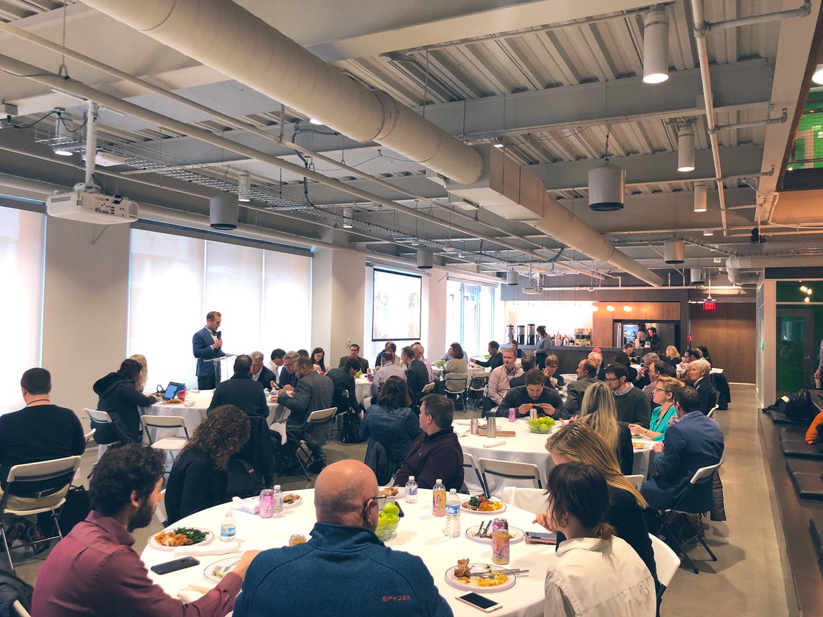 cintrifuse's tweet photo. As we break for lunch at #HackingTrust, we head to @Empower’s HQ — with a welcome from CEO @CincinnatiJim. Report-outs on breakouts next! #StartupCincy https://t.co/rYI94ESZUJ