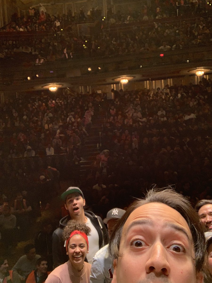 Lin_Manuel's tweet photo. Made it home to NY just in time to catch the tail end of today’s #EduHam! Great questions, kids, tag yourselves! https://t.co/ihVwciwcLy