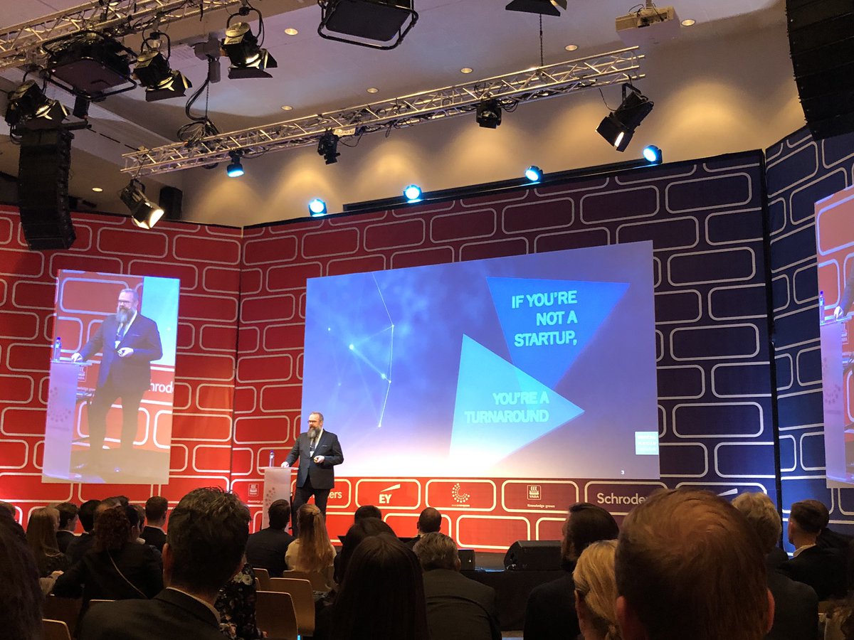 ingerannevik's tweet photo. If you’re not a start up? You’re a turnaround @PaalFure #symp19 https://t.co/rbvnW8Bv7m