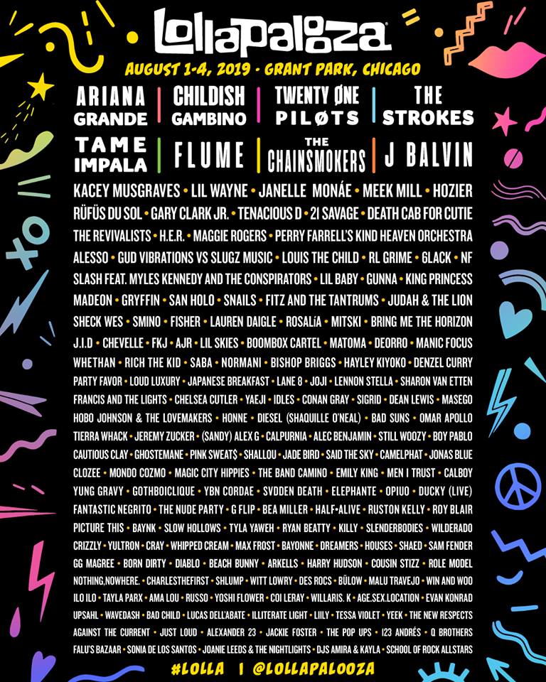 The <a href="/lollapalooza/">Lollapalooza</a> 2019 lineup is *44 percent* female or groups with at least one female member!! 👏👏👏

Consider the current national average for female representation on festival bills is 19 percent. Other fests should take notice.