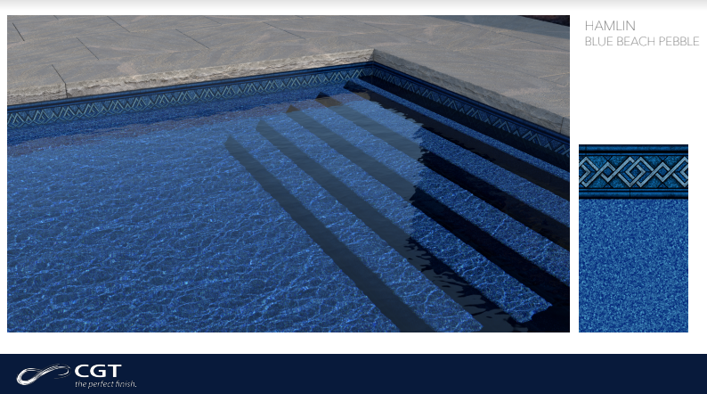 cgtower's tweet image. For 2019 CGT introduced the Hamlin on Blue Beach Pebble which combines the look of a more traditional tile set with the continuous flow of a serpentine design. #poolliner #vinylpoolliner #theperfectfinish #CGT150 #CGTrocks #cgtvinyl #Northamericanmade #aquasense #aquaintense