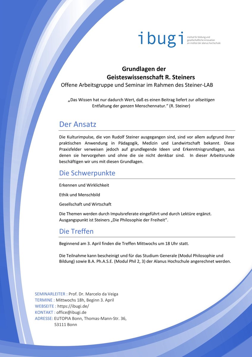 ibugibonn's tweet photo. Es gibt jetzt regelmäßige Termine für unser Grundlagenseminar des #SteinerLAB in denen wir uns mit der Philosophie von Rudolf Steiner beschäftigen. Interesse? Schreibt uns und kommt vorbei! https://t.co/61yJkLMvol
