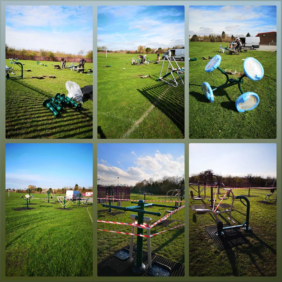 On the Spring Equinox this will certainly put a spring in your step! It's our newly installed outdoor gym from <a href="/FA_Fitness/">Fresh Air Fitness</a> . It's opening for business on #FitnessFriday". Check back for the grand opening photos! #FitnessMotivation #Wellbeing #mentalhealth #PhysicalActivity