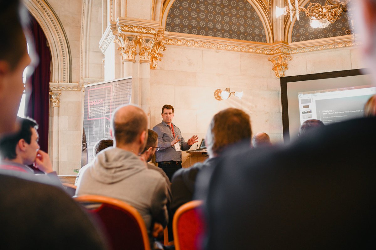 FIWARE's tweet photo. A little throwback to last week when #FIWARE Foundation CEO @AhleFIWARE and FIWARE Solution Architect Gernot Böge attended and participated in the 5th International #B2B Software Days 2019. Thanks to everyone who attended our sessions! #FIWARE #SWDays19 https://t.co/VfetrMjddh https://t.co/2enMP61p8p