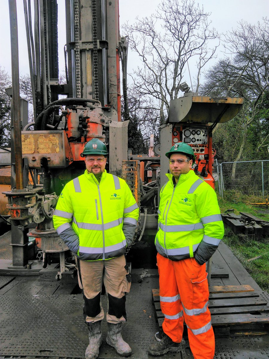 On-site with Drillers Kestutis Damkauskas and Paulius Lastinskas, both wearing new company branded PPE thanks to <a href="/ResultClothing/">Result Clothing</a> as part of  #safetyispriority campaign #drilling #safetyculture