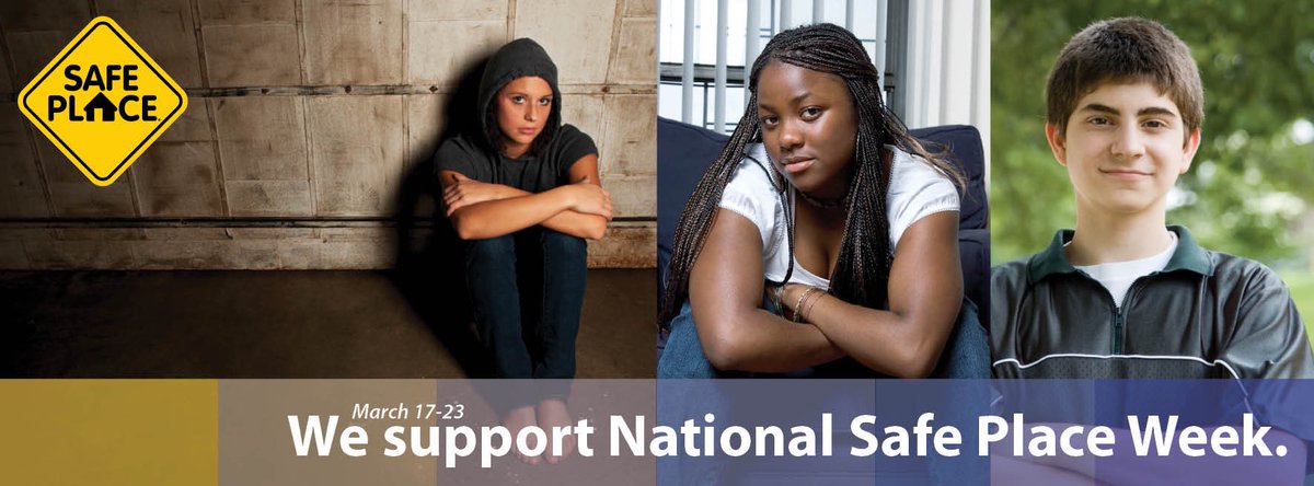 YouthInNeed's tweet photo. It’s National Safe Place Week! We’re grateful to be part of a community that supports & cares about its youth. Help us raise awareness about #SafePlace. Share the sign. Share the meaning. Keep kids safe. #WeAreSafePlace #NSPWeek2019 #YINnersAreWinners #YouthInNeedTheseAreMyPeople https://t.co/uQ8CIs77qK
