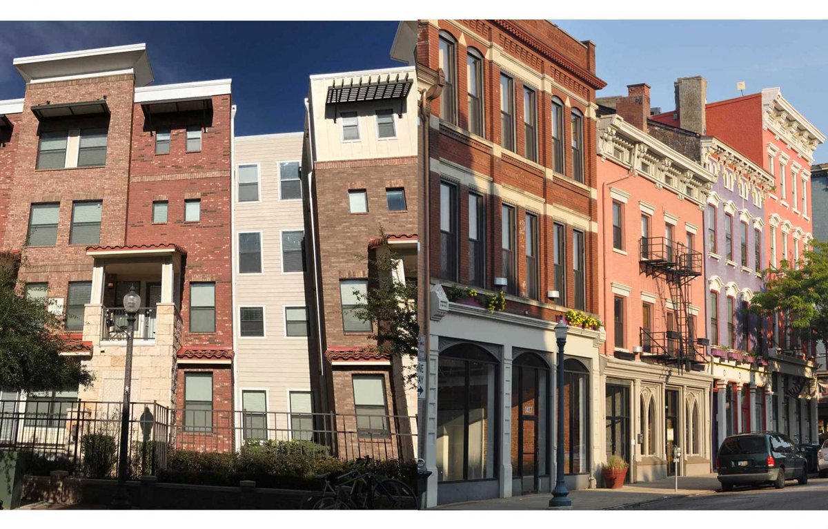 Want to avoid “McMain Streets"? Plat small lots that can be developed incrementally and successionally. The street will look better, have a more interesting culture, and allow more people to participate in building their homes, businesses, and communities. cnu.org/publicsquare/2…