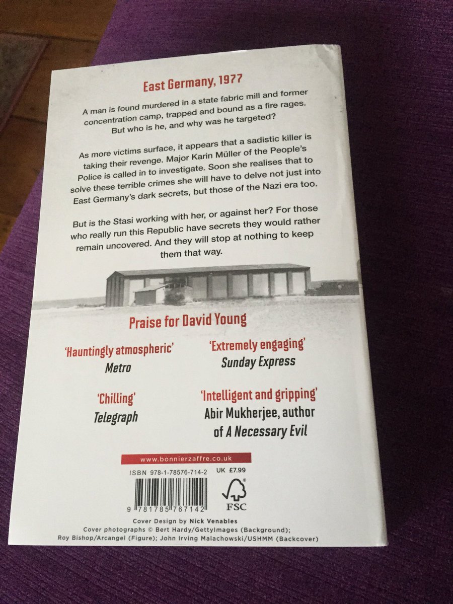 Subtract 9 years from #Deutschland86 = #Stasi77 and my advance copy has just arrived from @BonnierZaffre. It's gorgeous! In UK shops 18.4.19